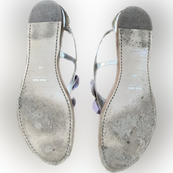 🌸☮️ AUTHENTIC Miu Miu Thong Sandals ☮️🌸 - Picture 4 of 5